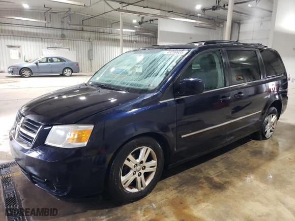 2010 Dodge Grand Caravan SXT with VIN 2D4RN5DX9AR223838, listed as a Copart auction lot 49289935 with 144,928 mi miles and Salvage Title. Bid and sale history available at carsss.com. Image 1.