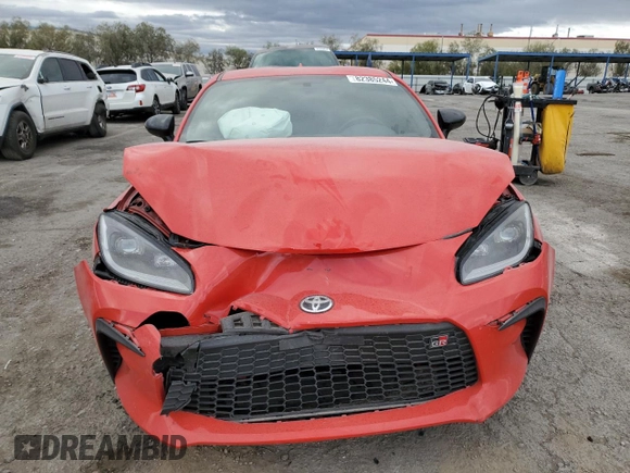 2023 Toyota GR86 with VIN JF1ZNBC14P8756375, listed as a Copart auction lot 82385244 with 56,912 mi miles and Salvage Title. Bid and sale history available at carsss.com. Image 5.