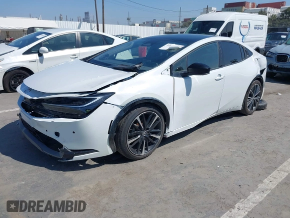 2024 Toyota Prius LE with VIN JTDACAAU1R3015637, listed as a IAAI auction lot 42077565 with Not Provided miles. Bid and sale history available at carsss.com. Image 2.