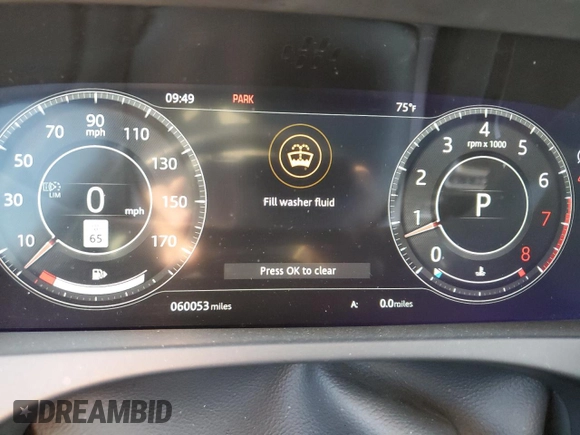 2020 Jaguar F-Pace 25t Prestige with VIN SADCK2FX3LA648118, listed as a Copart auction lot 86134234 with 60,053 mi miles and Salvage title. Bid and sale history available at DreamBid. Image 9.
