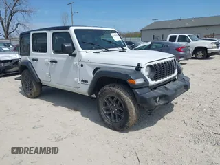 2024 Jeep Wrangler Willys with VIN 1C4PJXDG5RW244037, listed as a IAAI auction lot 42070305 with 29,580 mi miles and . Bid and sale history available at carsss.com. Image 1.