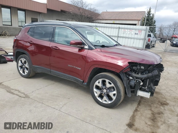 2021 Jeep Compass Limited with VIN 3C4NJDCBXMT537779, listed as a Copart auction lot 50303925 with 27,913 mi miles and Non Repairable. Bid and sale history available at DreamBid. Image 4.