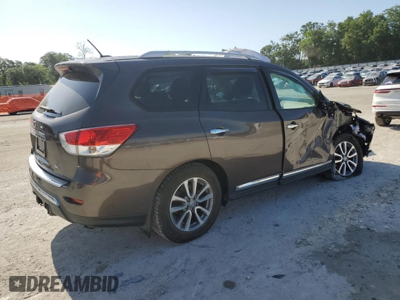 2016 Nissan Pathfinder SL with VIN 5N1AR2MN8GC652137, listed as a Copart auction lot 53731415 with 105,198 mi miles and Salvage title. Bid and sale history available at DreamBid. Image 3.