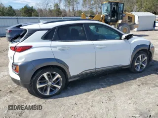 2021 Hyundai Kona Limited with VIN KM8K3CA58MU670529, listed as a Copart auction lot 46647445 with 61,141 mi miles and Salvage Title. Bid and sale history available at carsss.com. Image 3.