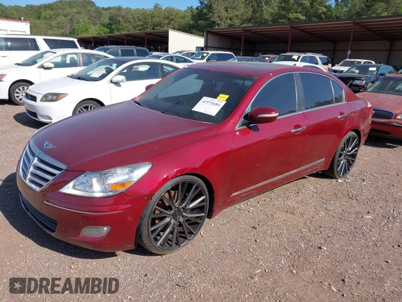 2011 Hyundai Genesis with VIN KMHGC4DF9BU124576, listed as a IAAI auction lot 41971684 with 199,322 mi miles and . Bid and sale history available at DreamBid. Image 2.