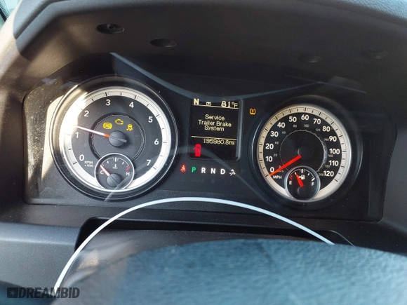 2014 Ram 1500 SLT with VIN 1C6RR6GT3ES135332, listed as a IAAI auction lot 41502201 with 195,980 mi miles. Bid and sale history available at carsss.com. Image 7.