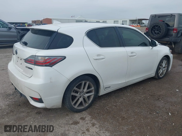 2014 Lexus CT 200h with VIN JTHKD5BH8E2196518, listed as a IAAI auction lot 41672745 with 126,655 mi miles and . Bid and sale history available at DreamBid. Image 4.