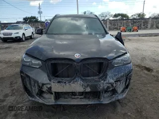 2023 BMW X3 M with VIN 5YM13EC02P9R76895, listed as a Copart auction lot 44812685 with 17,257 mi miles and Salvage Title. Bid and sale history available at carsss.com. Image 5.