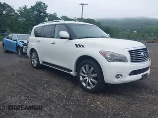 2011 Infiniti QX56 8-passenger with VIN JN8AZ2NC3B9303155, listed as a IAAI auction lot 42515674 with 177,478 mi miles and . Bid and sale history available at DreamBid. Image 1.