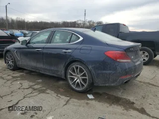 2019 Genesis G70 3.3T Advanced with VIN KMTG34LE5KU034162, listed as a Copart auction lot 46325915 with 76,555 mi miles and Salvage Title. Bid and sale history available at carsss.com. Image 2.