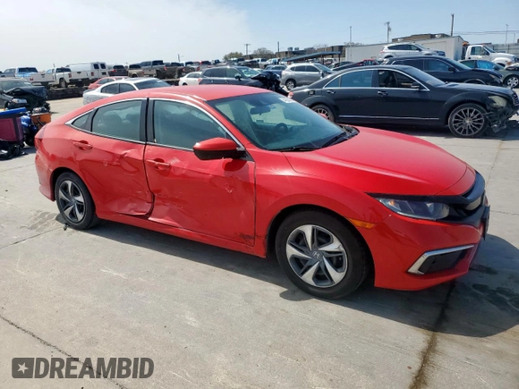2020 Honda Civic Sedan LX with VIN 2HGFC2F69LH566510, listed as a Copart auction lot 49608665 with 93,648 mi miles and Salvage Title. Bid and sale history available at carsss.com. Image 4.