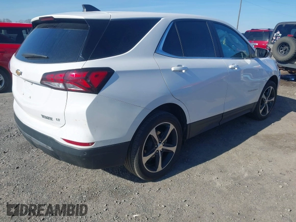 2022 Chevrolet Equinox LT with VIN 3GNAXKEV8NL163044, listed as a IAAI auction lot 41202331 with 19,389 mi miles and . Bid and sale history available at DreamBid. Image 4.