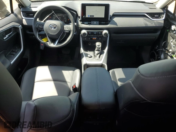 2025 Toyota RAV4 Hybrid XLE Premium with VIN JTMB6RFV8SD152327, listed as a Copart auction lot 53573615 with 12,830 mi miles and Salvage title. Bid and sale history available at DreamBid. Image 8.