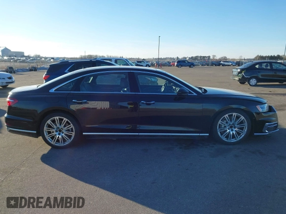2019 Audi A8 L with VIN WAU8DAF8XKN018289, listed as a IAAI auction lot 41203292 with 28,758 mi miles. Bid and sale history available at carsss.com. Image 13.