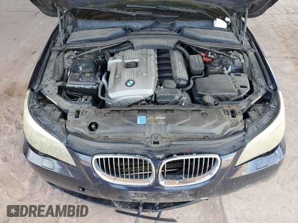 2007 BMW 5 Series 530i with VIN WBANE73567CM55416, listed as a Copart auction lot 53822535 with 145,066 mi miles and Salvage Title. Bid and sale history available at carsss.com. Image 11.
