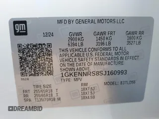 2025 GMC Acadia AWD Elevation z VIN 1GKENNRS8SJ160993, wystawiony jako IAAI lot #41679086 z przebiegiem 1 256 mil mil oraz . Historia ofert i sprzedaży dostępna na DreamBid. Obrazek 9.