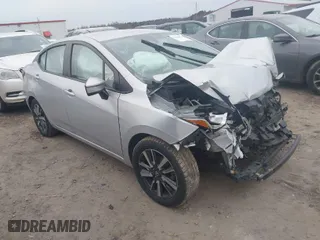 2021 Nissan Versa SV with VIN 3N1CN8EV3ML879247, listed as a IAAI auction lot 41606936 with 100,239 mi miles. Bid and sale history available at carsss.com. Image 1.