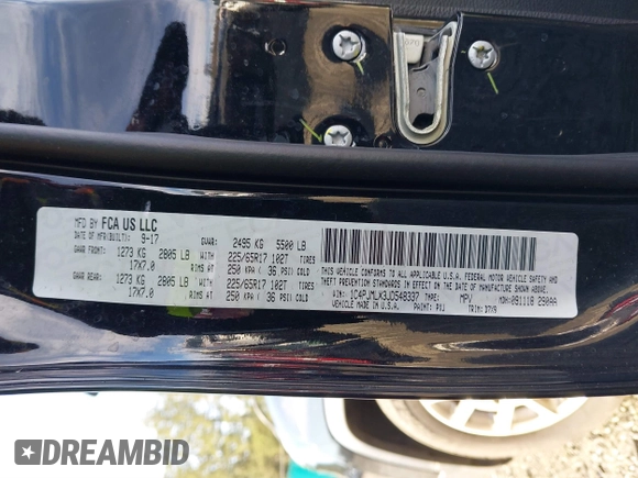 2018 Jeep Cherokee Latitude Plus with VIN 1C4PJMLX3JD548337, listed as a IAAI auction lot 41685024 with 127,343 mi miles and . Bid and sale history available at DreamBid. Image 9.