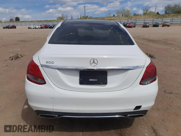 2015 Mercedes-Benz C-Class C 300 Luxury with VIN 55SWF4KB5FU016718, listed as a Copart auction lot 53585615 with 0 mi miles and Clean Title. Bid and sale history available at carsss.com. Image 6.