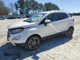 2018 Ford EcoSport Titanium z VIN MAJ3P1VE3JC178199, wystawiony jako Copart lot #50217935 z przebiegiem 50 765 mil mil oraz Szkoda całkowita • Salvage title. Historia ofert i sprzedaży dostępna na DreamBid. Obrazek 1.