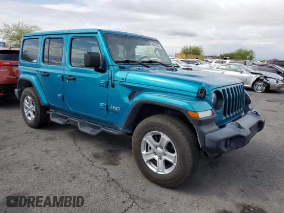 2019 Jeep Wrangler Unlimited Sport S with VIN 1C4HJXDG0KW602803, listed as a Copart auction lot 55640145 with 64,906 mi miles and Salvage title. Bid and sale history available at DreamBid. Image 4.