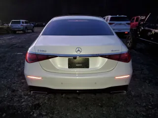 2023 Mercedes-Benz S-Class S 580 with VIN W1K6G7GB7PA236919, listed as a Copart auction lot 84039304 with 4,854 mi miles and Salvage Title. Bid and sale history available at carsss.com. Image 6.