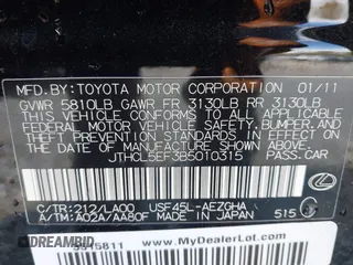 2011 Lexus LS 460 z VIN JTHCL5EF3B5010315, wystawiony jako IAAI lot #41842776 z przebiegiem 91 938 mil mil oraz . Historia ofert i sprzedaży dostępna na DreamBid. Obrazek 9.