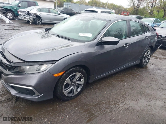 2020 Honda Civic Sedan LX with VIN 2HGFC2F65LH562969, listed as a IAAI auction lot 41910445 with 42,788 mi miles. Bid and sale history available at carsss.com. Image 17.