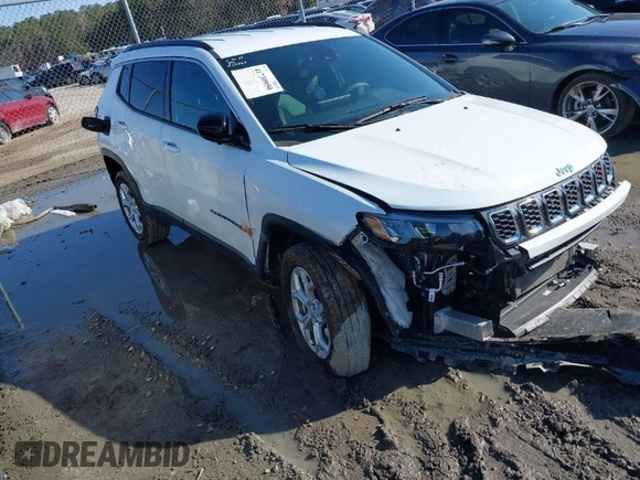 2024 Jeep Compass Latitude with VIN 3C4NJDBN2RT112575, listed as a IAAI auction lot 41730950 with 22,357 mi miles. Bid and sale history available at carsss.com. Image 1.