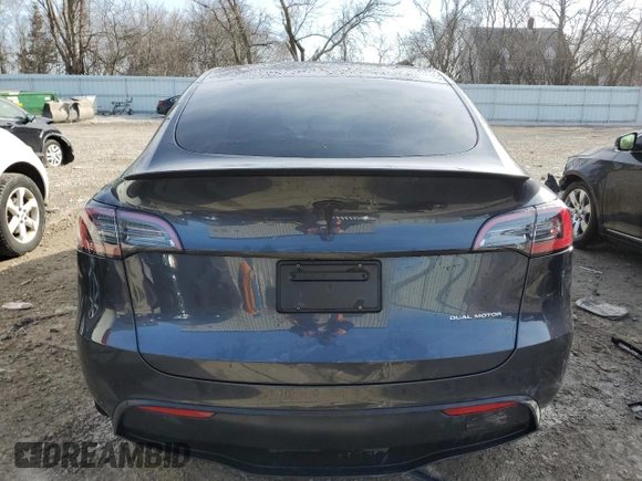 2024 Tesla Model Y Long Range with VIN 7SAYGDEE4RA281227, listed as a Copart auction lot 48356305 with 16,839 mi miles and Salvage Title. Bid and sale history available at DreamBid. Image 6.