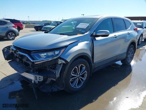 2022 Honda CR-V EX with VIN 2HKRW2H53NH632566, listed as a IAAI auction lot 41666995 with 34,145 mi miles. Bid and sale history available at carsss.com. Image 2.
