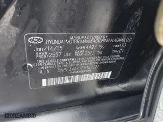 2015 Hyundai Sonata 2.4L Sport with VIN 5NPE34AF7FH167121, listed as a IAAI auction lot 42005240 with 110,612 mi miles. Bid and sale history available at carsss.com. Image 9.