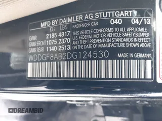 2013 Mercedes-Benz C 300 Sport with VIN WDDGF8AB2DG124530, listed as a IAAI auction lot 41553508 with 110,654 mi miles and . Bid and sale history available at DreamBid. Image 9.