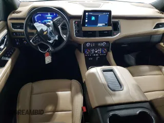 2022 Chevrolet Suburban Premier with VIN 1GNSKFKD5NR291546, listed as a Copart auction lot 51577074 with 47,656 mi miles and . Bid and sale history available at DreamBid. Image 8.
