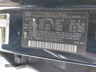 2007 Hyundai Santa Fe GLS z VIN 5NMSG13D77H040725, wystawiony jako IAAI lot #42455271 z przebiegiem 257 819 mil mil oraz . Historia ofert i sprzedaży dostępna na DreamBid. Obrazek 9.