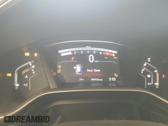2019 Honda CR-V EX with VIN 5J6RW1H51KA007042, listed as a Copart auction lot 49327535 with 104,418 mi miles and Salvage Title. Bid and sale history available at carsss.com. Image 9.