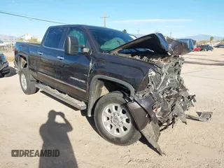 2015 GMC Sierra 2500HD available WiFi Denali with VIN 1GT120E81FF147611, listed as a IAAI auction lot 41536669 with 1 mi miles. Bid and sale history available at carsss.com. Image 1.