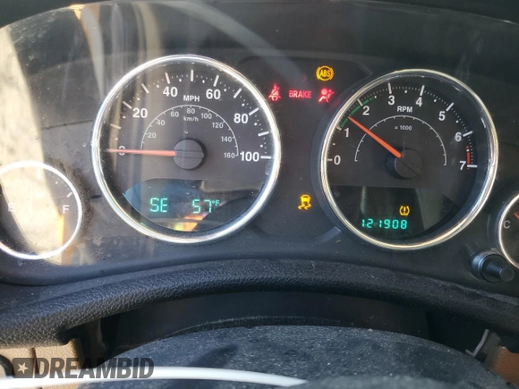 2012 Jeep Wrangler Rubicon with VIN 1C4BJWCG2CL135789, listed as a Copart auction lot 42556365 with 121,908 mi miles and Salvage title. Bid and sale history available at DreamBid. Image 9.
