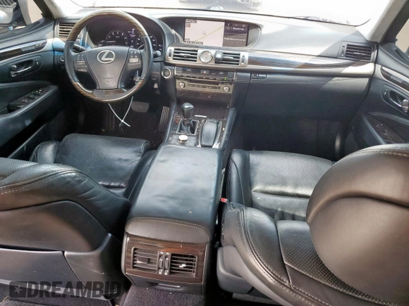 2015 Lexus LS 460 L with VIN JTHGL5EF0F5054330, listed as a Copart auction lot 58452815 with 112,170 mi miles and Salvage title. Bid and sale history available at DreamBid. Image 8.