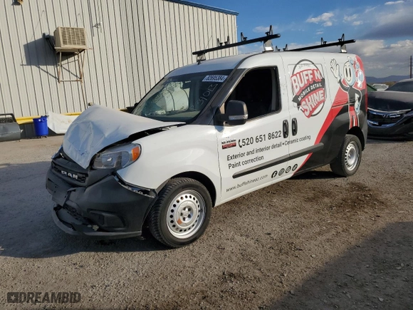 2020 Ram ProMaster City Cargo Van Tradesman with VIN ZFBHRFAB6L6P34013, listed as a Copart auction lot 82695384 with 0 mi miles and Salvage Title. Bid and sale history available at carsss.com. Image 1.
