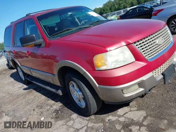 2003 Ford Expedition Eddie Bauer with VIN 1FMFU18L13LA10750, listed as a IAAI auction lot 42246143 with 281,881 mi miles and . Bid and sale history available at DreamBid. Image 1.