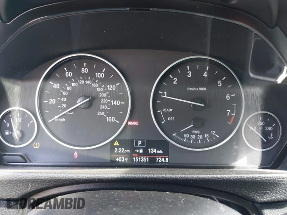 2013 BMW 3 Series 328i with VIN WBA3C1C58DF438654, listed as a IAAI auction lot 41992860 with 151,351 mi miles. Bid and sale history available at carsss.com. Image 7.
