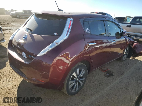 2016 Nissan LEAF SV with VIN 1N4BZ0CP8GC310287, listed as a Copart auction lot 89167585 with 0 mi miles and Salvage Title. Bid and sale history available at carsss.com. Image 3.