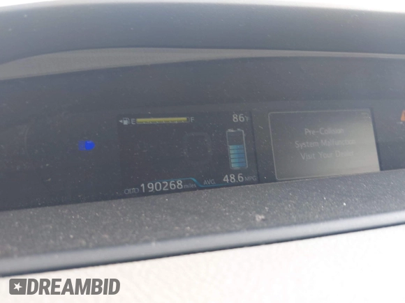 2022 Toyota Prius L Eco with VIN JTDKAMFU8N3153691, listed as a IAAI auction lot 42001298 with 190,268 mi miles and . Bid and sale history available at DreamBid. Image 7.