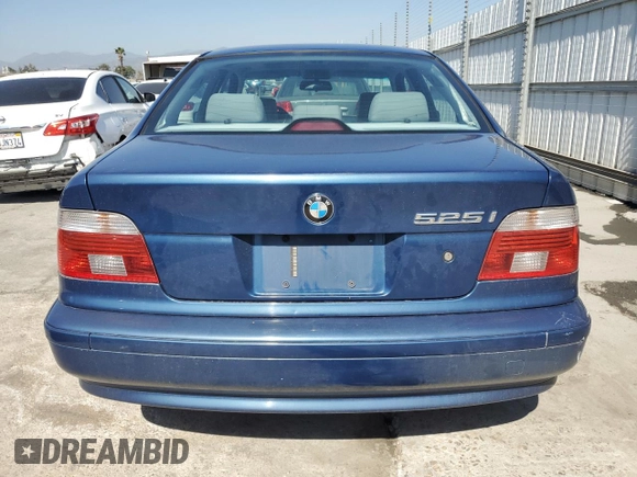 2001 BMW 5 Series 525iA with VIN WBADT43431GF55113, listed as a Copart auction lot 52615965 with 151,416 mi miles and Salvage Title. Bid and sale history available at carsss.com. Image 6.