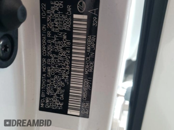 2023 Lexus UX 250h Premium с VIN JTHP6JBH5P2141181, выставлен на аукционе Copart как лот 58265074 с пробегом 3 132 миль миль и На запчасти • Non repairable. История ставок и продаж доступна на DreamBid. Изображение 12.