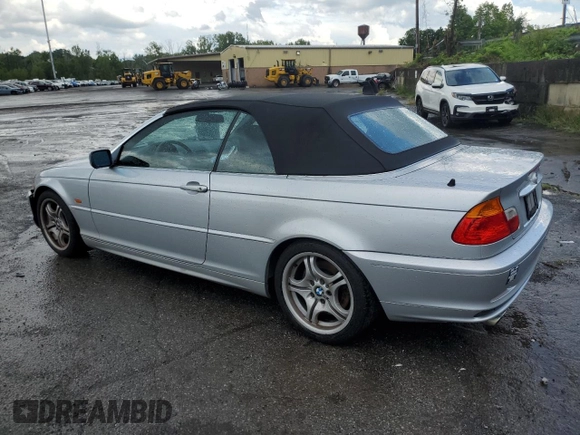 2001 BMW 3 Series 330Ci with VIN WBABS53411EV86207, listed as a Copart auction lot 67568394 with 95,113 mi miles and Salvage Title. Bid and sale history available at carsss.com. Image 2.