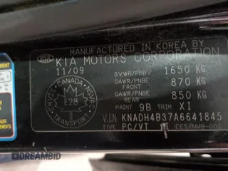 2010 Kia Rio with VIN KNADH4B37A6641845, listed as a Copart auction lot 51861215 with 163,894 mi miles and Salvage Title. Bid and sale history available at DreamBid. Image 12.