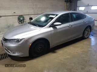 2015 Chrysler 200 C with VIN 1C3CCCEG7FN586286, listed as a Copart auction lot 50454725 with 158,586 mi miles and Clean Title. Bid and sale history available at carsss.com. Image 1.