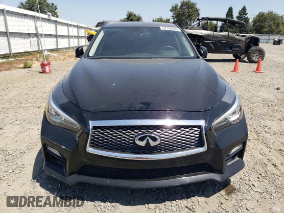 2016 Infiniti Q50 Premium with VIN JN1EV7AP5GM301199, listed as a Copart auction lot 62756045 with 52,580 mi miles and Salvage title. Bid and sale history available at DreamBid. Image 5.